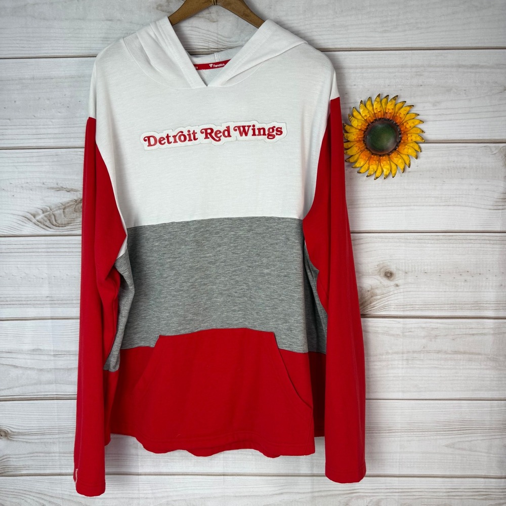 Detroit Red Wings NHL Fanatics Hoodie Mens 2XL Hockey Sweatshirt